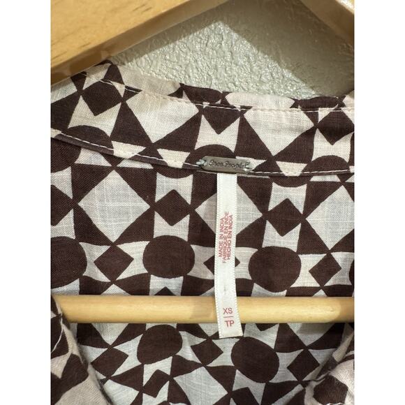 Free People Maxi Shirtdress Long Sleeve Size XS - Picture 6 of 8